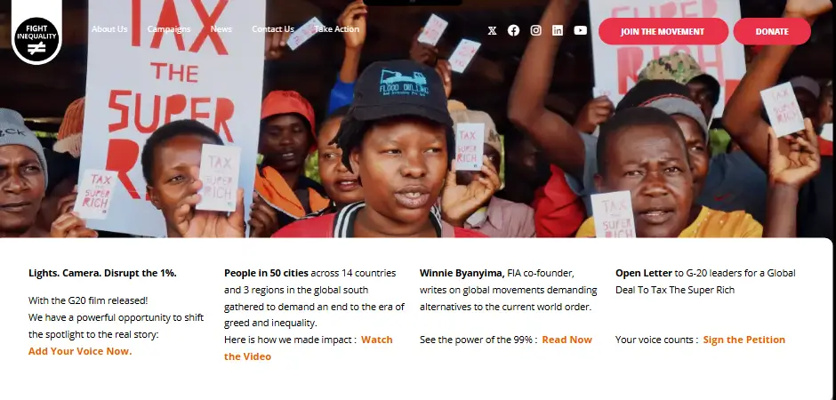 Fight Inequality Alliance - challenging the wealth and power that fuel Inequality