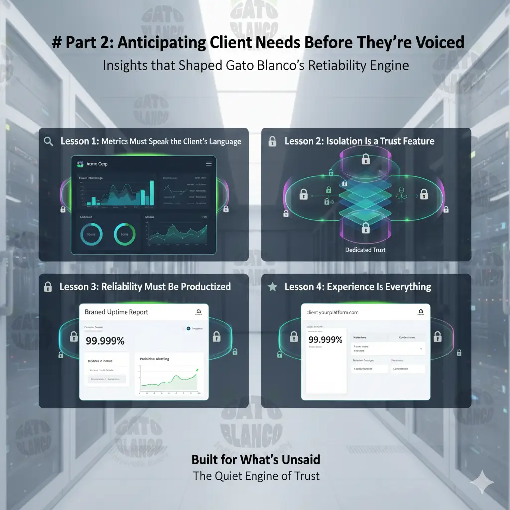 Lessons That Shaped Gato Blanco’s Reliability Engine